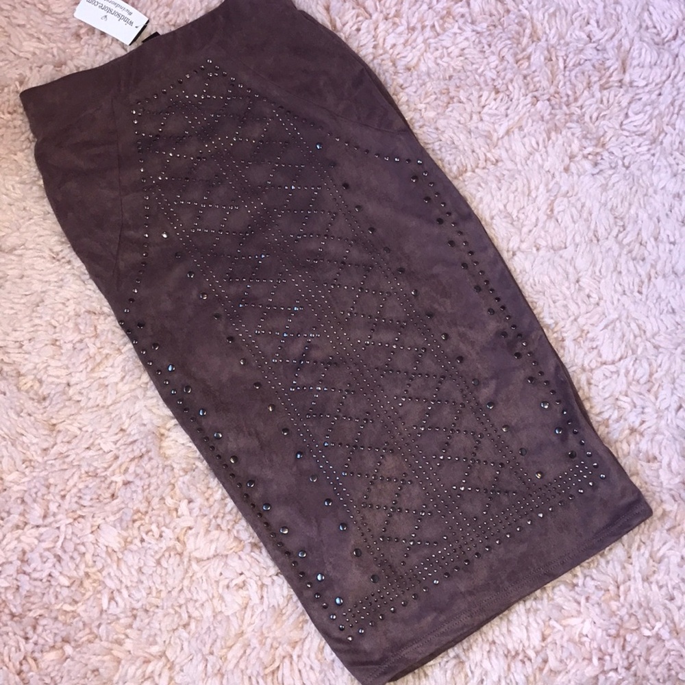 Windsor Mauve Beaded Embroidery Skirt